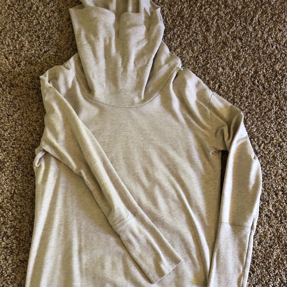 Oatmeal cowl neck tunic sweatshirt